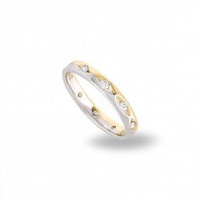 Yellow & White Gold Diamond Full Eternity Band 0.40ct